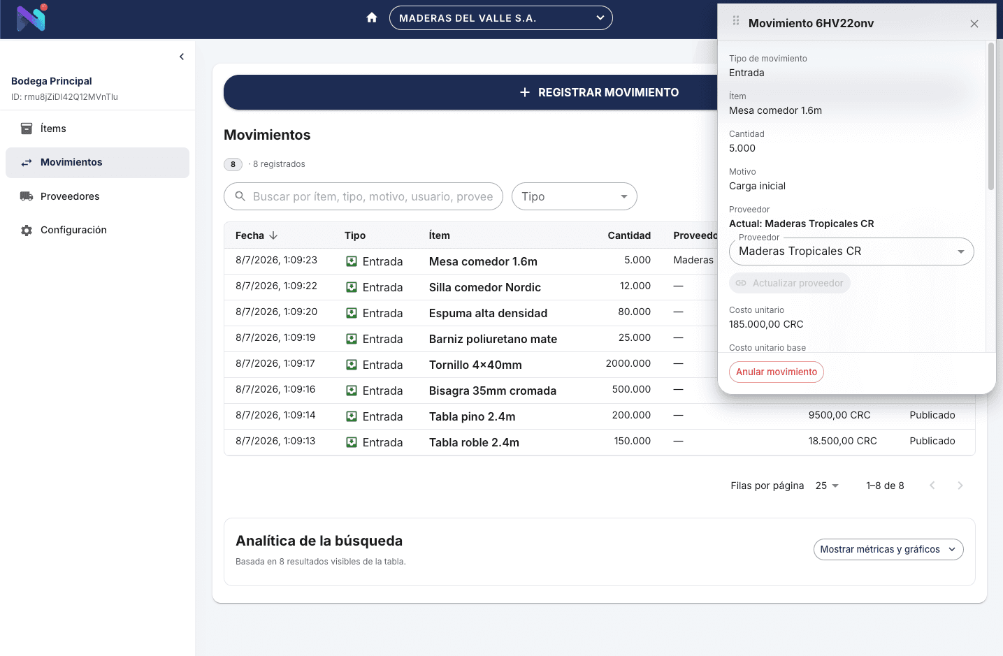 NEXA: captura de pantalla